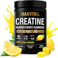 Creatine Monohydrate Gummies 1500 mg – Sweet &amp Sour Lemonade Chewable – Pre-Workout for Strength &amp Muscle Support – Vegan Sugar-Free &amp Halal – for Men &amp Women – 90 Gummies