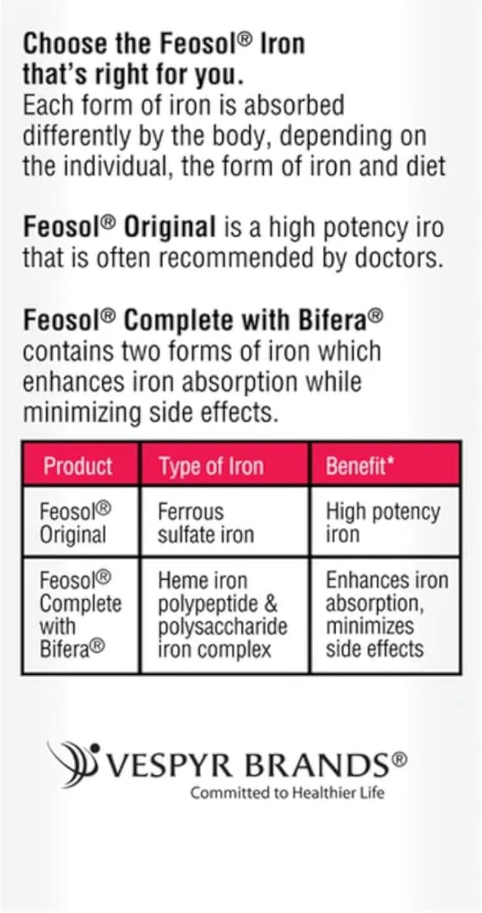 Feosol Original Vitamins 120 Count (Pack of 2)