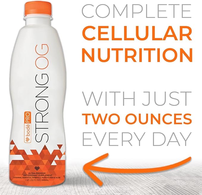 BodePRO Strong OG | Liquid Antioxidant | Magnesium Iron Zinc | Immune Booster | Vitamin C B12 D3 B6 A and E | Vitamins and Minerals | 32fl.oz.
