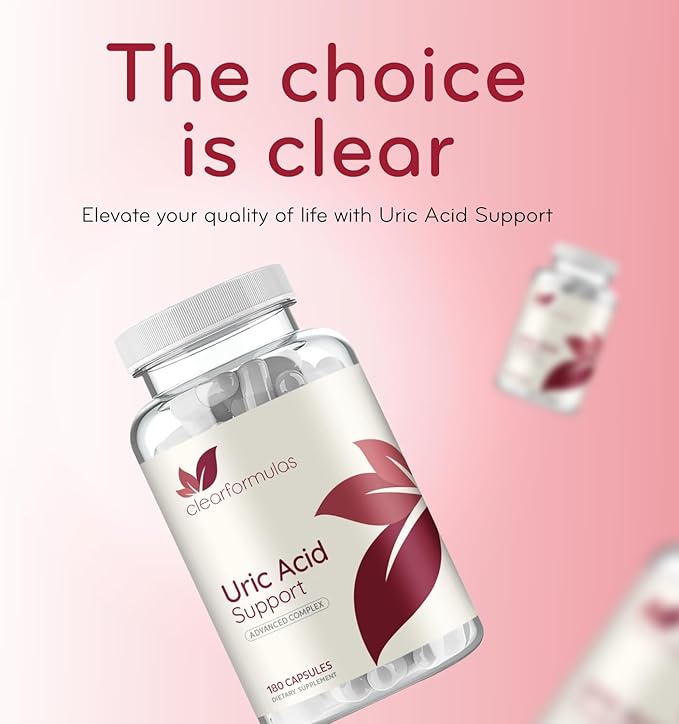 Herbal Uric Acid Support Formula - Kidney &amp Uric Acid Cleanse &amp Detox with Chanca Piedra Tart Cherry Celery Seed Bromelain &amp Cranberry Extract - Made in a GMP Certified Facility (90 Servin