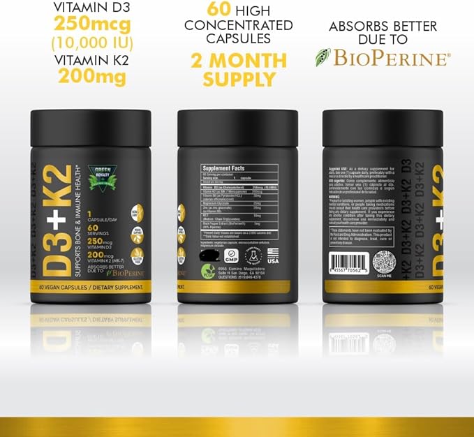 Joint Support Supplements - Hyaluronic Acid 30 Capsules Vitamin D3 250mcg + Vitamin K2 200mcg 60 Capsules - Ultimate Joint Health Bundle for Mobility Support | Advanced Joint Support