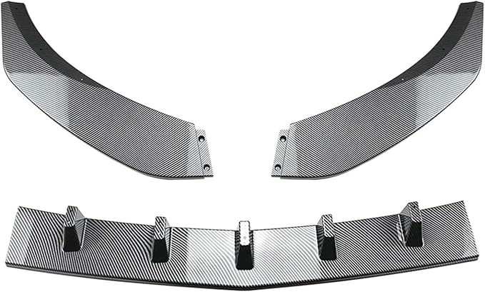 Car Front Bumper Lip Compatible for Mercedes CLA C117 2016-2019 CLA 200 260 45 AMG Spoiler Splitter Body Kits Diffuser(Color:Carbon Look)