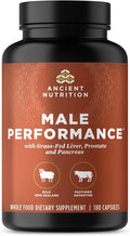 Ancient Nutrition Organ Supplements for Men Grass-Fed and Wild Organ Complex Capsules Liver Prostate Pancreas Supports Male Performance Healthy Aging 180 Ct