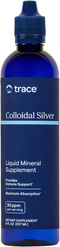 Trace Minerals Colloidal Silver - Pure Colloidal Silver Supplement for Immune Support - Natural Mineral Drops - High-Potency Formula - Gluten-Free - Vegan - 8 fl oz (24 Servings)