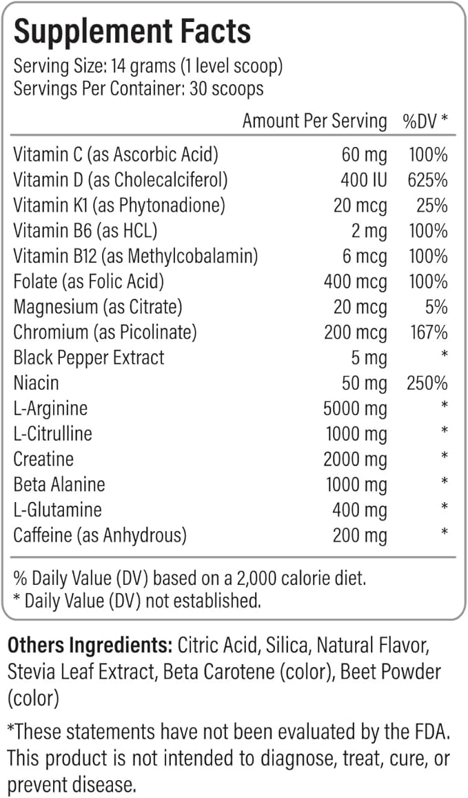 | Drive Endurance Pre-Workout: Energy Strength &amp Endurance Support with Creatine Nitric Oxide Boost Beta Alanine L-Citrulline &amp More | No Crash Quick Recovery | Strawberry Banana