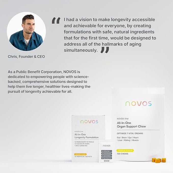 Novos Boost NMN - Contains 250 mg of High-Purity NMN 60 Capsules Supports Cellular Repair and DNA Protection Boosts NAD+