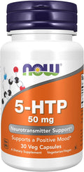 Now Foods 5-HTP 50 mg - 30 Caps 6 Pack