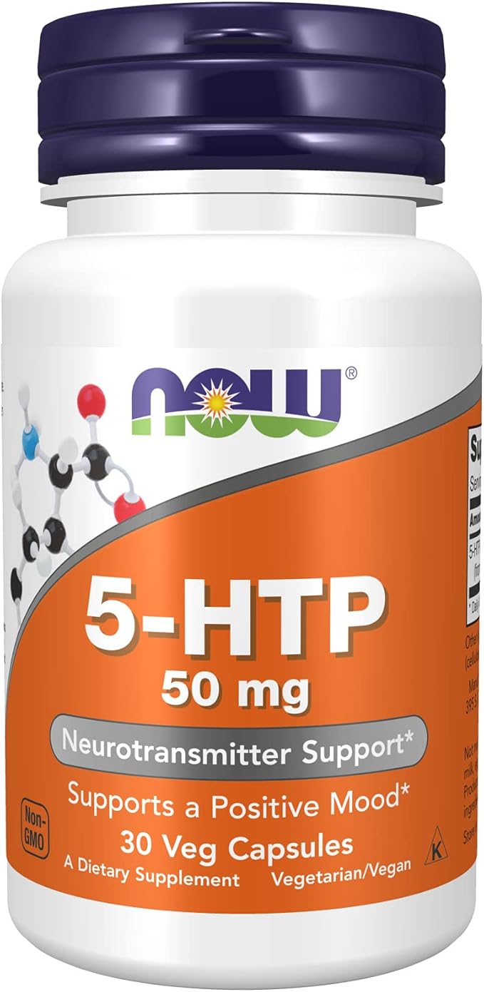 Now Foods 5-HTP 50 mg - 30 Caps 6 Pack