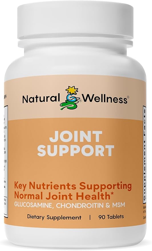 Natural Wellness Glucosamine Chondroitin with MSM and Turmeric Supplement – Supports Joint Health Mobility and Cartilage Strength – Glucosamine MSM Tablets for Flexibility – 90 Count
