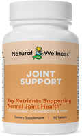 Natural Wellness Glucosamine Chondroitin with MSM and Turmeric Supplement – Supports Joint Health Mobility and Cartilage Strength – Glucosamine MSM Tablets for Flexibility – 90 Count