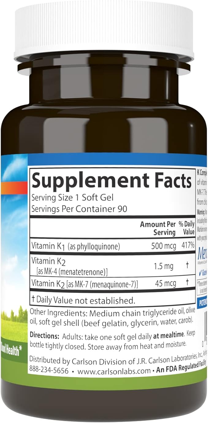 Carlson Labs K Complete Softgels 90 Count
