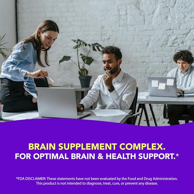 AMANDEAN Premium Brain Health Supplement &amp Liposomal Glutathione Bundle. Triple Formula with Magnesium L-Threonate USA-Grown Organic Lion’s Mane 6:1 Extract and Alpha-GPC. Support Cognition Foc
