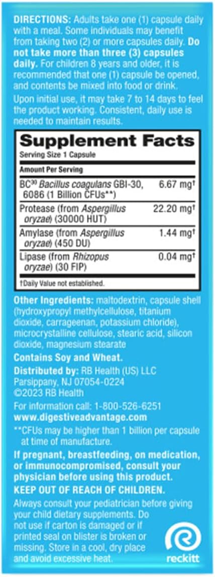 Digestive Advantage Intensive Bowel Support 96 Capsules (Pack of 3)