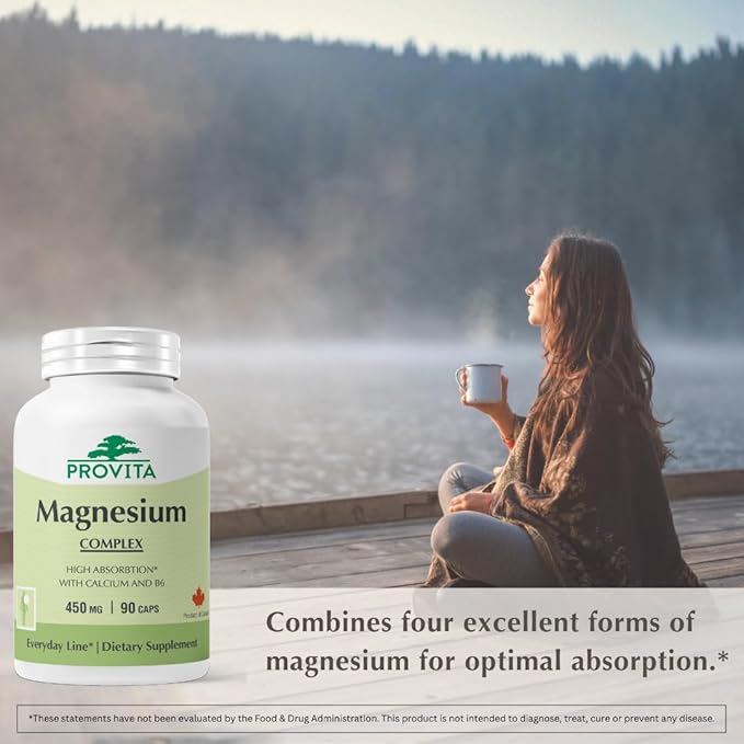 Magnesium Complex Supplement | 4-in-1 Multi with Citrate Bisglycinate Malate &amp Oxide | Complete Magnesium Supplement for Women &amp Men | Supports Muscle Bone Heart &amp Energy | 90 Capsules