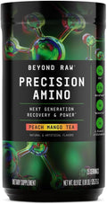BEYOND RAW Precision Amino | Recovery &amp Power Amino Acid Formula | Fuel Muscles | Enhance Hydration | Peach Mango Tea | 25 Servings