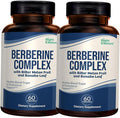 Berberine Complex Support Supplement with Bitter Melon and Banaba Leaf | 120 Capsules (2-Pack)