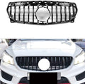 Front Bumper Grill Mesh Fits For W117 CLA Class CLA180 CLA200 CLA250 CLA45 AMG 2013-2016 (Black)