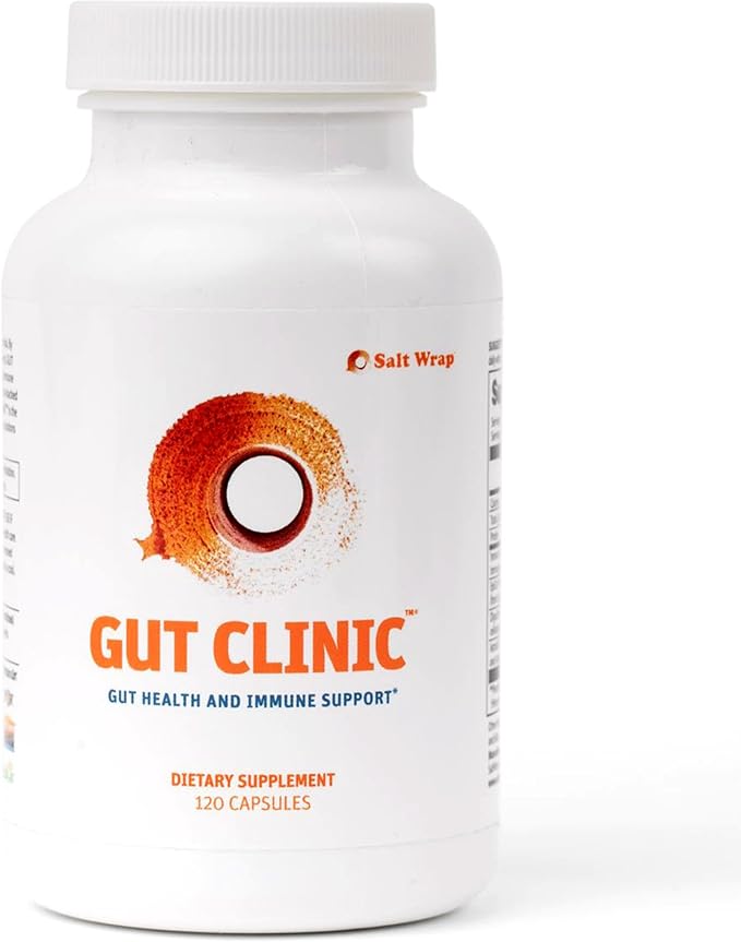 SaltWrap Gut Clinic Postbiotics - Gut Health Complete Gut Repair Barrier &amp Immune Support - Helps Bloating Gas &amp Indigestion - 90 Capsules