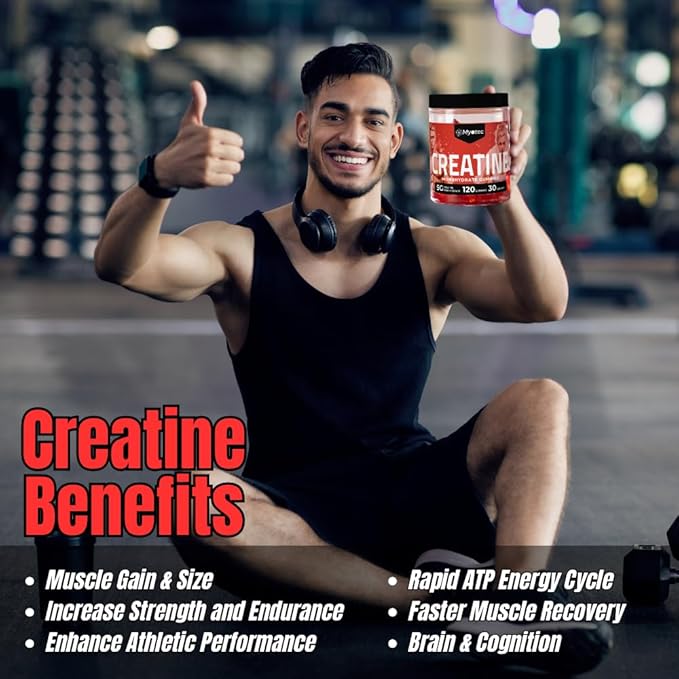Creatine Monohydrate Gummies for Men &amp Women-5g of Creatine Monohydrate per Serving- Increase Strength and Build MuscleSugar Free 120 Count
