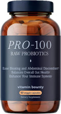 Vitamin Bounty Pro-100 Probiotic 100 Billion CFU - 13 Strains for Digestive Health &amp Immune Support - High Potency Probiotics for Women &amp Men - Delayed Release Capsules for Gut Health - 60 Cou