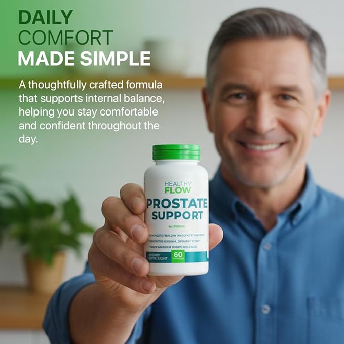 SPRESSO (1 Pack) Healthy Flow Capsules All Natrual Prostate Support Supplement Pills with Premium Ingredients Official HealthyFlow for Maximum Strength Overall Health &amp Wellness (60 Capsules)