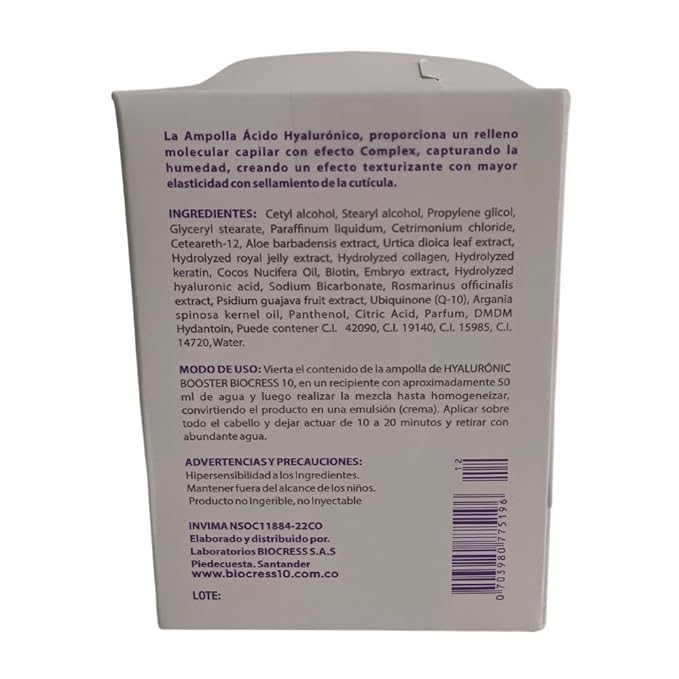 RUUFE Hyaluronic Ampoules - Biocress Hair Booster with Hyaluronic Acid (12 Pack)