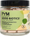 Prebiotics and Probiotics Mood Biotics by PYM with 22.91 Billion CFU (60 Count) Gut Health &amp Mood Support Supplement | Non-GMO Vegan Gluten Free