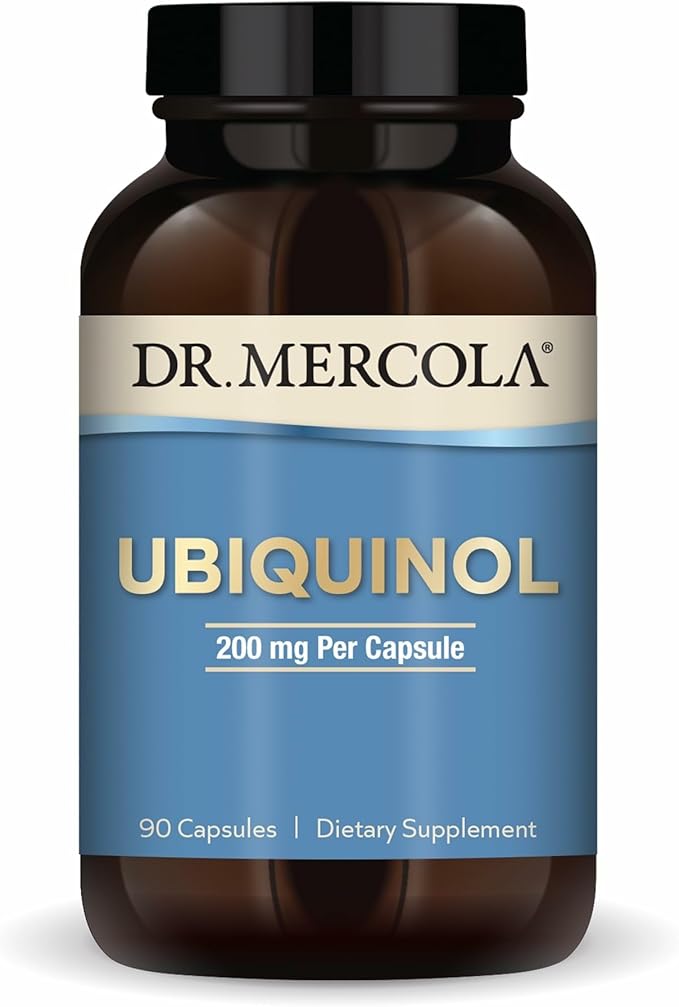 Dr. Mercola Ubiquinol - Supports Energy Production - Antioxidant Supplement - Non-GMO Gluten-Free &amp Soy-Free - 90 Capsules (90 Servings) - 200 mg