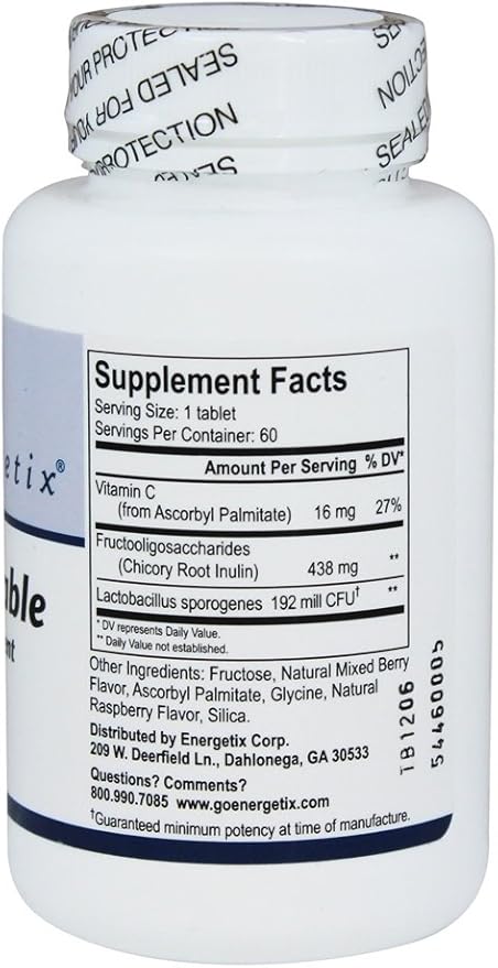 Energetix Flora Chewable 60 Chewable Tablets