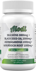 ALODI Super Seaweed Blend Supplement - Contains KSM-66 Ashwagandha Black Seed Oil Burdock Root Kelp Supports Digestion Sleep and Immune Health