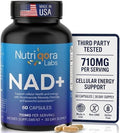 NAD Resveratrol Supplement | 710mg for Cellular Energy &amp Support | NAD Supplement Promote Overall Wellness &amp Vitality | 60 Capsules (30 Servings) for Men &amp Women