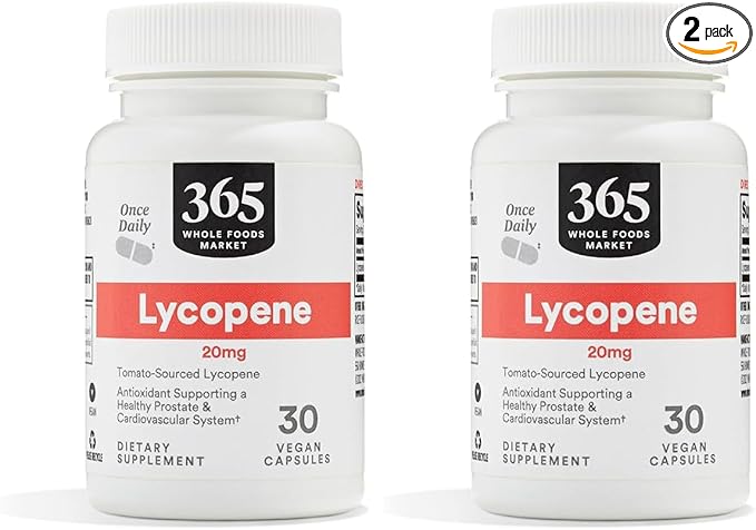 Whole Foods Market 365 Lycopene 20 mg 30 Count (Pack of 2)