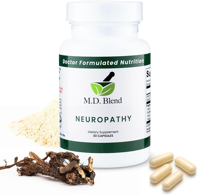 Neuropathy - Natural Blend for Optimal Nerve Pain Relief &amp Wellness Alpha Lipoic Acid L-Carnitine Vitamins B6 &amp B12 Skullcap Root Acetyl L-Carnitine Neuropathy Supplements 30 Capsules (Pa