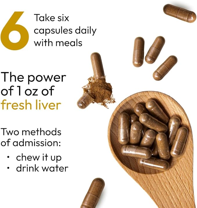 HAZEL'S Choice Grassfed Beef Liver Supplement 4500mg 180 Capsules Unflavored Organ Support Supplement &amp Nutrient-Rich 30 Servings