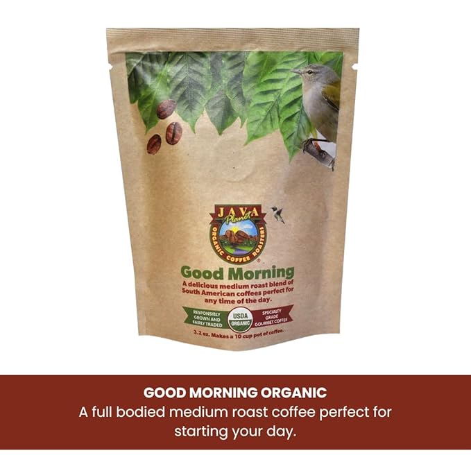 Java Planet Coffee Gift Basket Sampler Set for Coffee Lovers: Low Acid Organic Beans: Whole Bean Mold-Free &amp Stomach Friendly - Arabica Gourmet 1.32 LBs (19.2 oz) packaged in 6 Bags Each 3.2 o