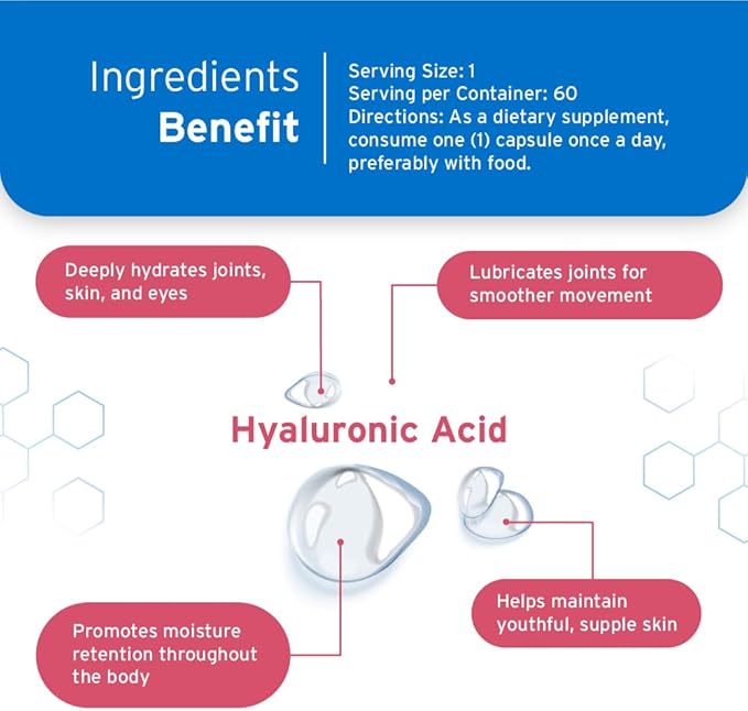 Hyalogic Hyaluronic Acid Chewable Lozenge - Chewable Tablets for Skin Care &amp Eyes – Vegan Sugar-Free and Berry Favored Hyaluronic Acid Supplements (60 Count)