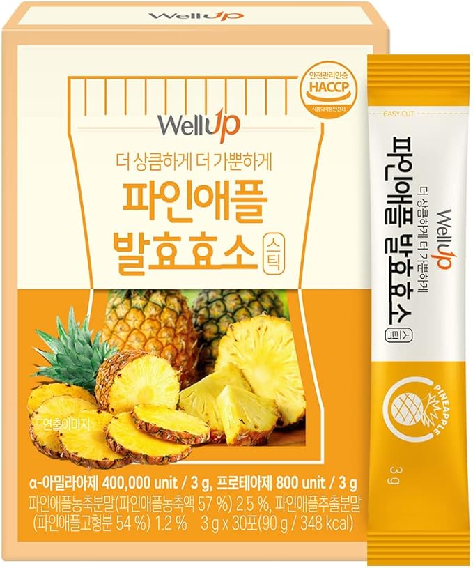 RAWEL Well Up Fermentation Digestive Enzymes (3g x 30ea) / Digest Faster with Pineapple/Crunch Choco