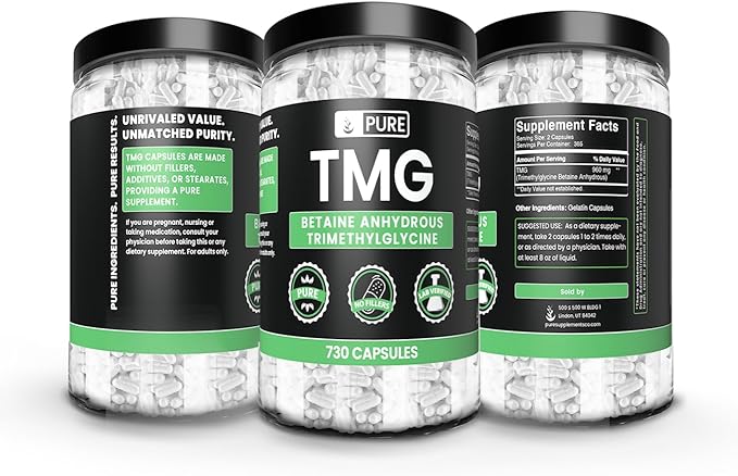 PURE ORIGINAL INGREDIENTS TMG Trimethylglycine (730 Capsules) Betaine Anhydrous No Magnesium Or Rice Fillers Always Pure Lab Verified