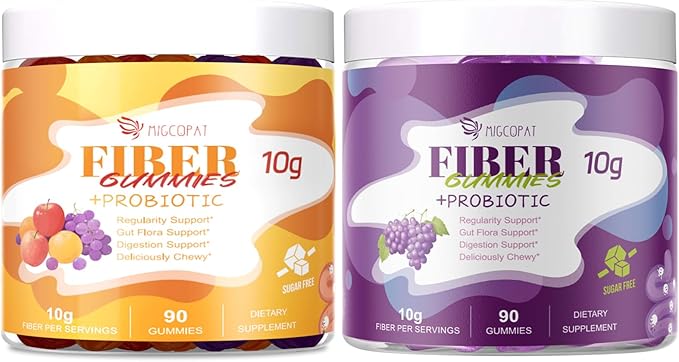 Migcopat (Grape Apple Orange) Fiber Gummies+Grape Gummies