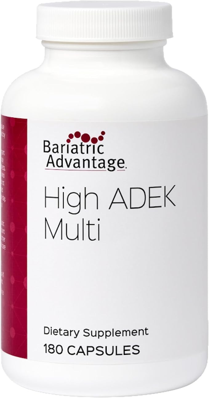 Bariatric Advantage High ADEK Multi - for Bariatric Surgery Patients - Multivitamin with Vitamins A D E K &amp Trace Minerals - 100%+ DV of ADEK - 180 Capsules