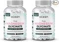 Organics Ocean Pure Magnesium Glycinate with Zinc - Maximum Strength Chelated Magnesium Supplement for Women and Men for Muscle Cramps and Sleep Support - 2 Bottles