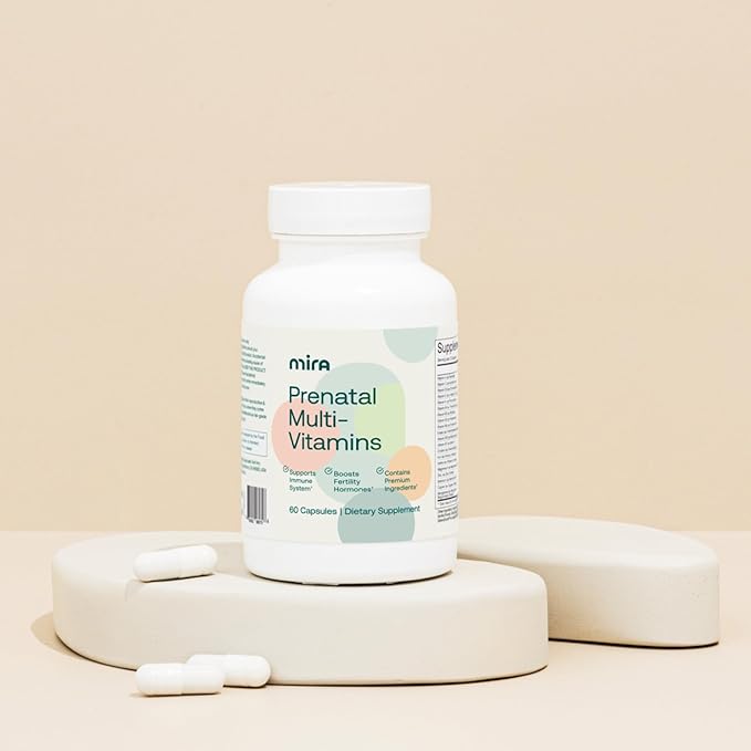 MIRA Prenatal Multi-Vitamins for Women Folate &amp Choline Supplement for Before During and Post Pregnancy Support Your Pregnancy &amp Fetal Development 60 Capsules (30 Servings) 1 Pack