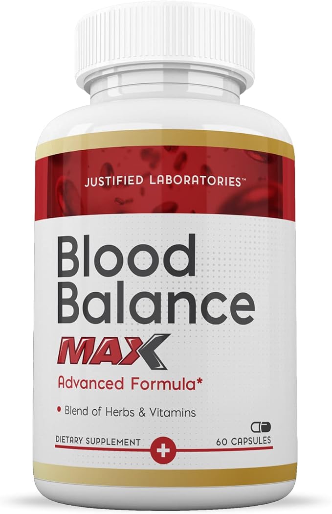 Justified Laboratories (3 Pack Blood Balance Max 1295MG Formula Supplement Pills 180 Capsules