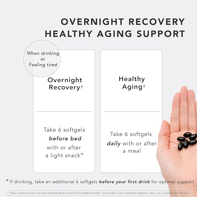 Japanese Longevity Supplement | Black Vinegar (Kurozu) &amp Okinawa Fermented Rice Extract (Moromisu) | Supports Energy Healthy Aging &amp Overnight Recovery | 10 Servings (60 Softgels) | Trial Siz
