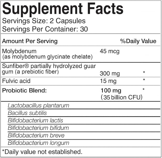 Native Formulas Biome V3 Probiotic Prebiotic &amp Fulvic Minerals Supplements - 35 Billion CFU - 6 Strains - 180 Vegan Capsules - Women &amp Men - FODMAP Friendly Supports Digestive Immune &amp