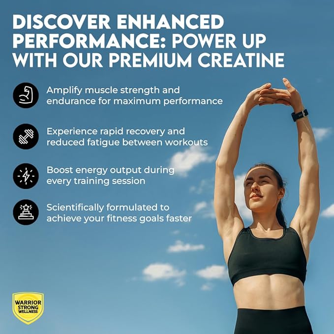 Creatine Monohydrate Powder 1 lb 100 Servings ISO Certified Tested Vegan Unflavored Micronized Powder- Support Muscles Cellular Energy &amp Cognitive Function