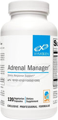 XYMOGEN Adrenal Manager - Adrenal Health Supplement for Everyday Stress Support - Argentinian Bovine Tissues - Pantothenic Acid Vitamin C Vitamin B6 - Dairy-Free &amp Gluten-Free - 120 Capsules