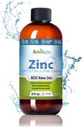Liquid Zinc Supplement by Nutrinoche: Organic Liquid Drops - Ionic Zinc and Picolinate Alternative - 99.99% Ultra Pure Crystalline Nano Particles - for Adults and Children - (8 oz)