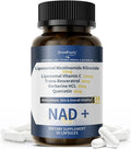 GREENPEOPLE Liposomal NAD Supplement for Women - NAD+ Supplement Nicotinamide Riboside w/Resveratrol Quercetin &amp Liposomal Vitamin C for Skin - 60 CT