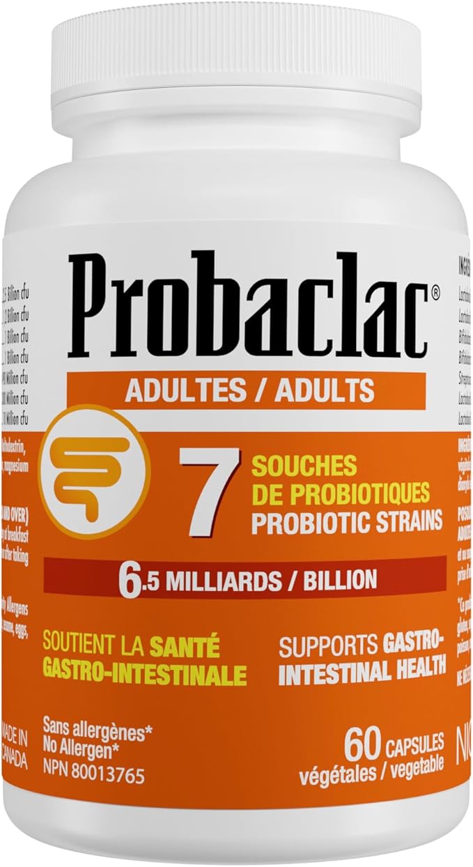 Probaclac Probiotics for Adults – Daily Gut Health &amp Immune Support Relieves Bloating &amp Supports Digestive Balance – 60 Shelf-Stable Capsules Dairy &amp Gluten Free(60)